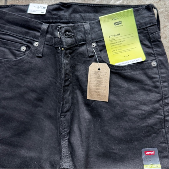 Levis 511 Slim Stretch Black Jeans - Picture 3 of 3